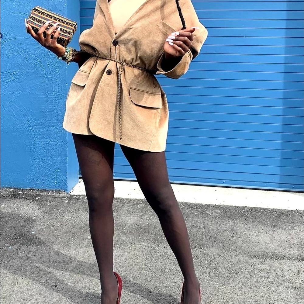 Nude Corduroy oversized blazer coat